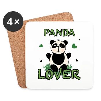 Niedlicher Pandabär - Untersetzer (4er-Set) - Weiß - Vorne