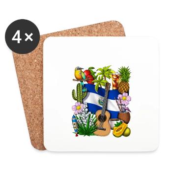 El Salvador Roots - Coasters (set of 4) - white - Front