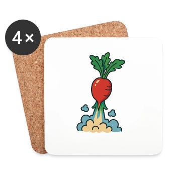 Take Off, Stay Grounded - Coasters (set of 4) - white - Front
