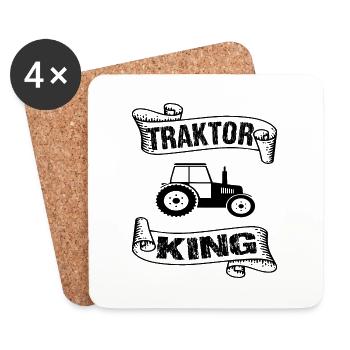 Tractor - Coasters (set of 4) - white - Front