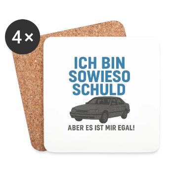 It's My Fault Anyway – Funny Car Shirt - Coasters (set of 4) - white - Front