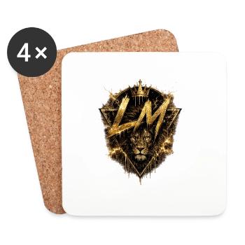 Lion d’Or - Dessous de verre (lot de 4) - blanc - Devant