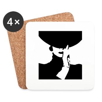 Lady - Untersetzer (4er-Set) - Weiß - Vorne