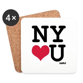 New York vous aime par wam - Dessous de verre (lot de 4) - blanc - Devant