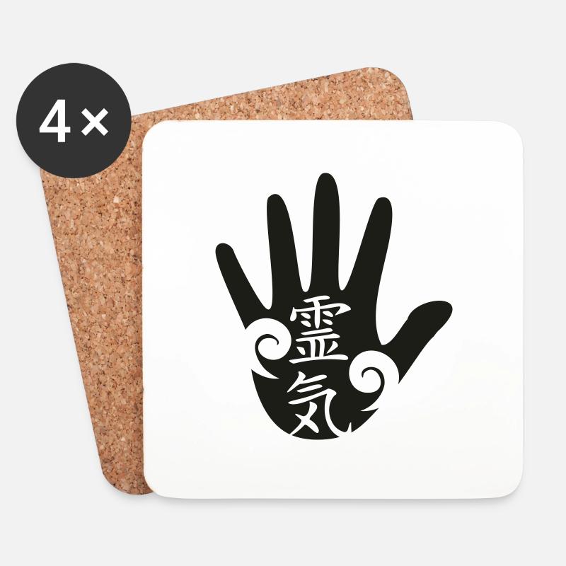 REIKI Energie - Untersetzer (4er-Set) - Weiß