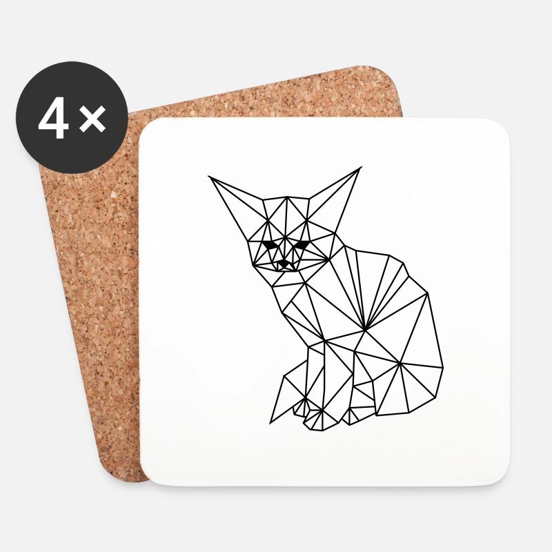 Wüstenfuchs - Untersetzer (4er-Set) - Weiß