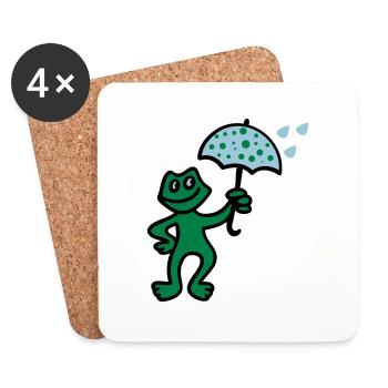 Weatherman - Rain - Dessous de verre (lot de 4) - blanc - Devant