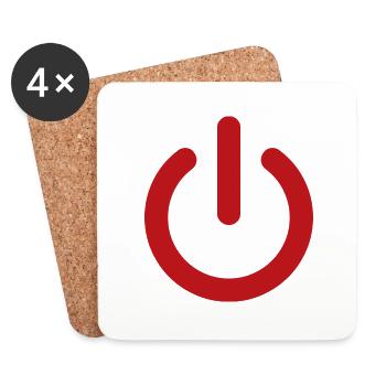 On / Off - Untersetzer (4er-Set) - Weiß - Vorne
