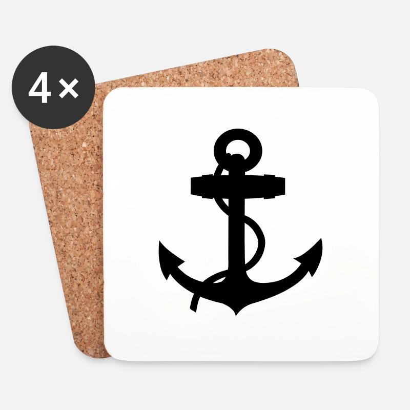 boat anchor - Untersetzer (4er-Set) - Weiß
