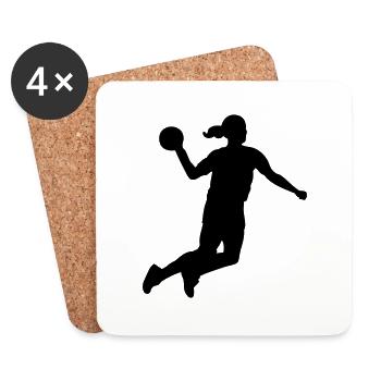 Handball - Untersetzer (4er-Set) - Weiß - Vorne