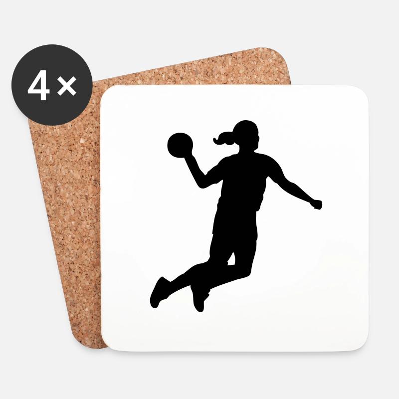 Handball - Untersetzer (4er-Set) - Weiß