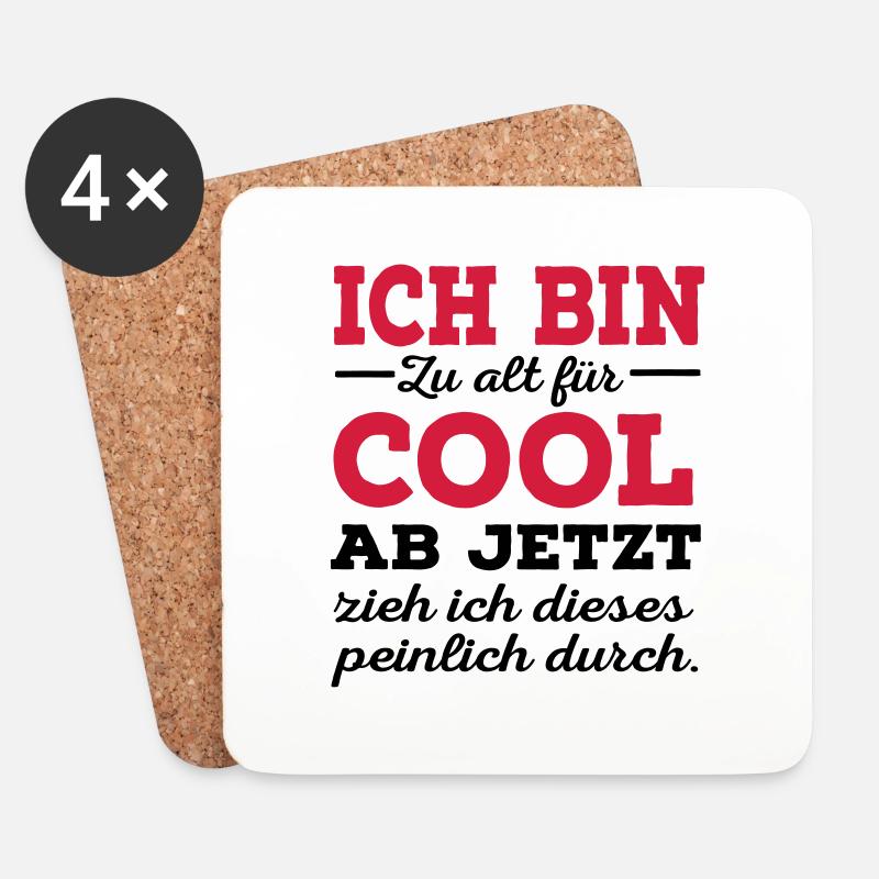 alt - Untersetzer (4er-Set) - Weiß