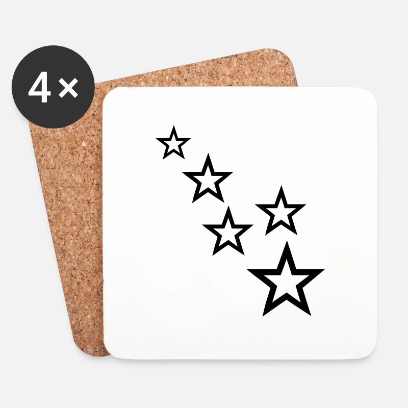 sterne - Untersetzer (4er-Set) - Weiß