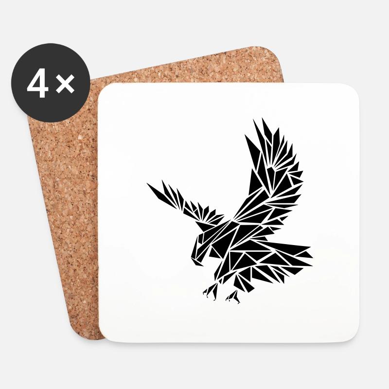 Adler - Untersetzer (4er-Set) - Weiß