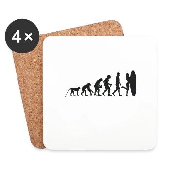 Evolution Surf - Untersetzer (4er-Set) - Weiß - Vorne