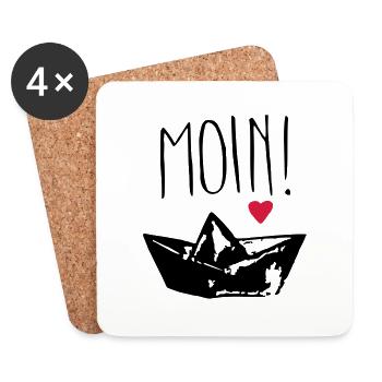 moin herz - Untersetzer (4er-Set) - Weiß - Vorne