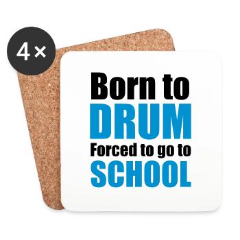 drums - Coasters (set of 4) - white - Front
