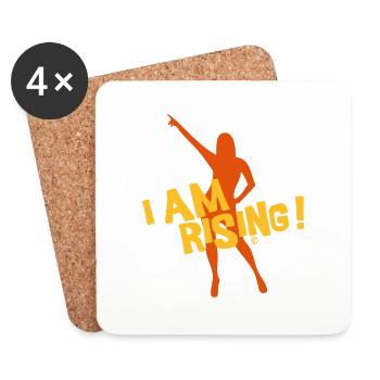 i am rising Frau Woman 1 - Untersetzer (4er-Set) - Weiß - Vorne