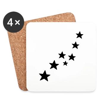 sterne - Untersetzer (4er-Set) - Weiß - Vorne
