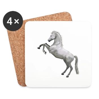 horse - Coasters (set of 4) - white - Front