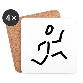 jogging - Untersetzer (4er-Set) - Weiß - Vorne