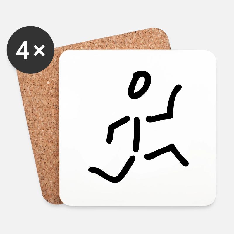 jogging - Untersetzer (4er-Set) - Weiß