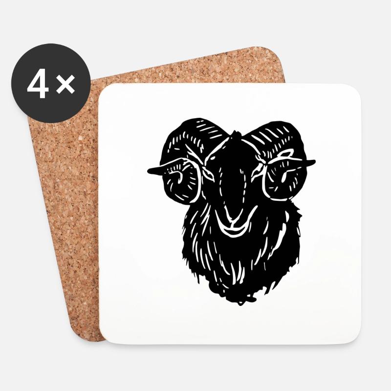 goat6 - Untersetzer (4er-Set) - Weiß