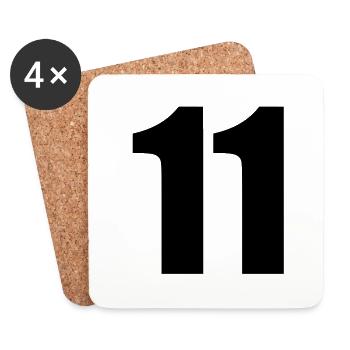 11 - Untersetzer (4er-Set) - Weiß - Vorne