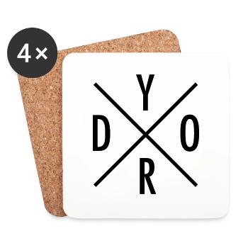DYOR - Do Your Own Research - Untersetzer (4er-Set) - Weiß - Vorne