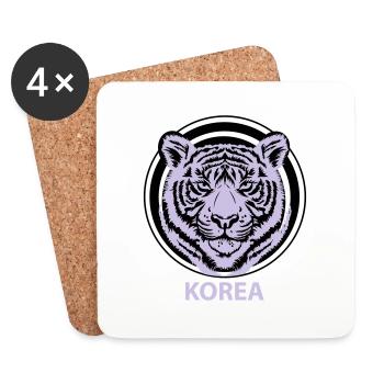Korea - Untersetzer (4er-Set) - Weiß - Vorne