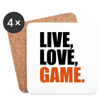 gamer - Untersetzer (4er-Set) - Weiß - Vorne