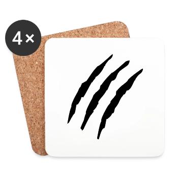 claw_marks_f1 - Untersetzer (4er-Set) - Weiß - Vorne