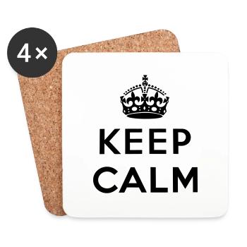 Keep Calm - Untersetzer (4er-Set) - Weiß - Vorne