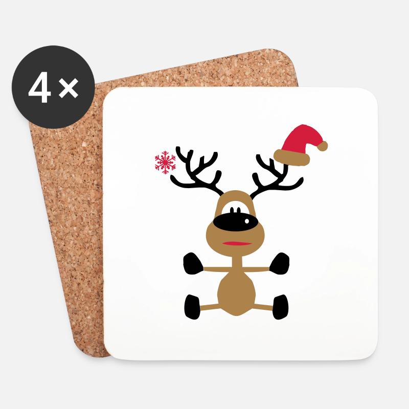 weihnachten - Untersetzer (4er-Set) - Weiß