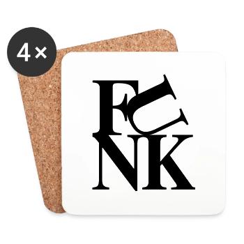 Funk Musik - Untersetzer (4er-Set) - Weiß - Vorne