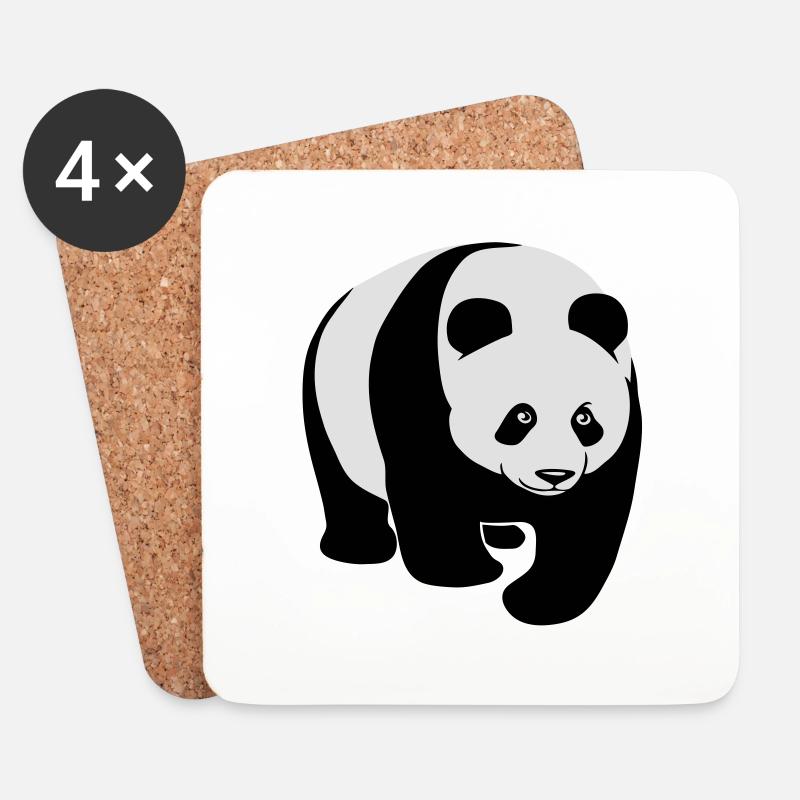 panda bär bear - Untersetzer (4er-Set) - Weiß