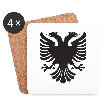 Albania eagle Shaqiri double-headed eagle Albanian - Coasters (set of 4) - white - Front