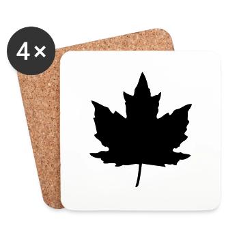 Maple Leaf - Coasters (set of 4) - white - Front