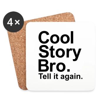 Cool story bro - Dessous de verre (lot de 4) - blanc - Devant