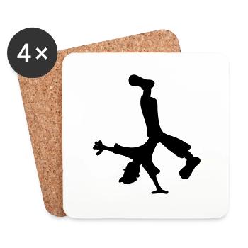 Breakdancer - Coasters (set of 4) - white - Front
