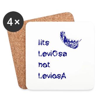 leviosa feather blue - Coasters (set of 4) - white - Front