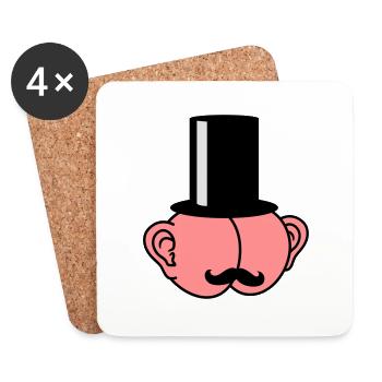 Sir Ass With Ears - Dessous de verre (lot de 4) - blanc - Devant