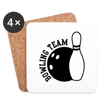 bowling team - Untersetzer (4er-Set) - Weiß - Vorne