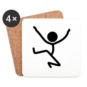 Party Jumping - Untersetzer (4er-Set) - Weiß - Vorne