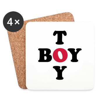 Toy Boy - Dessous de verre (lot de 4) - blanc - Devant