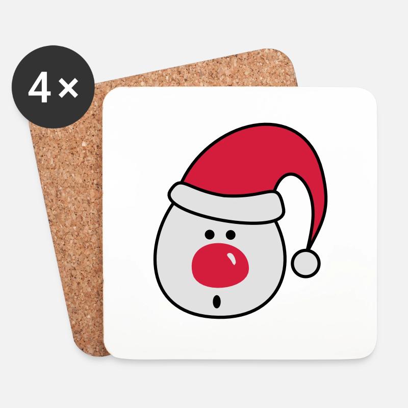 Nikolaus - Untersetzer (4er-Set) - Weiß