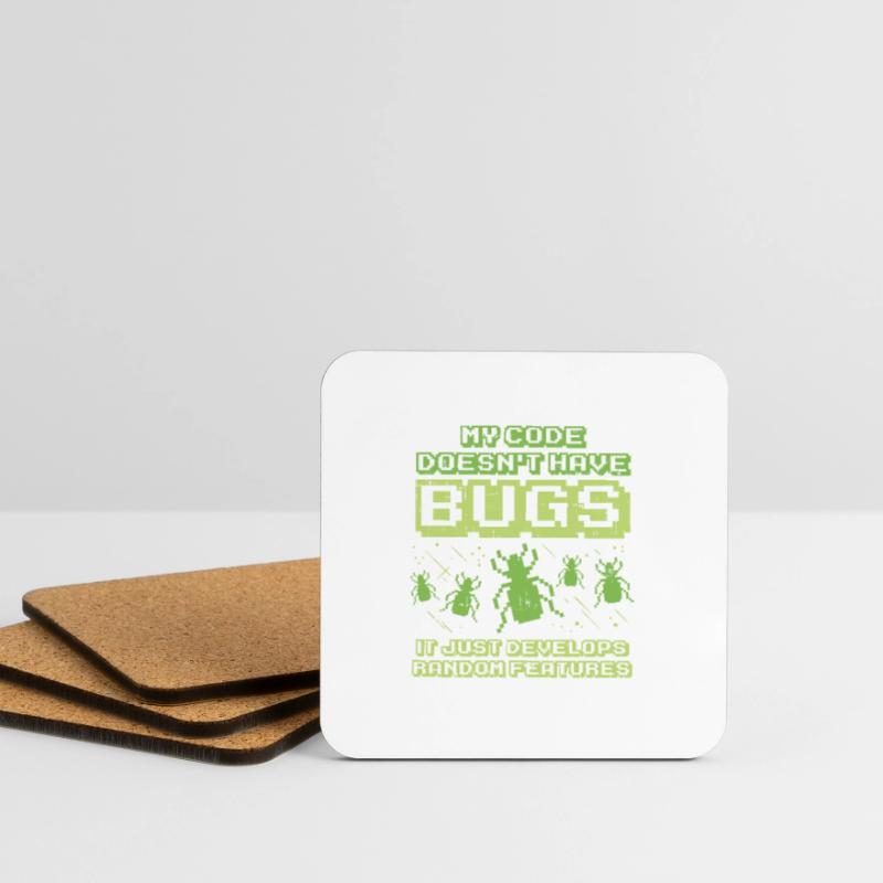 Code Bug Test Programmer Developer Gift Coasters (set of 4)