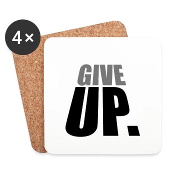 gewinner erfolgreich never give up logo design nie - Untersetzer (4er-Set) - Weiß - Vorne