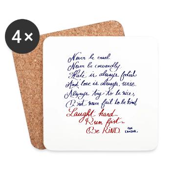 Be kind - Coasters (set of 4) - white - Front