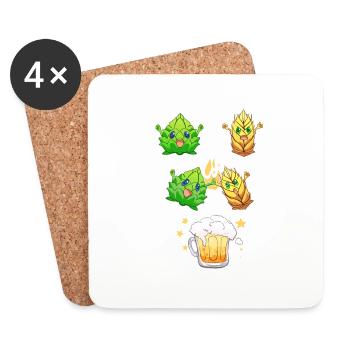 meadows outfit beer fusion hops malt - Coasters (set of 4) - white - Front